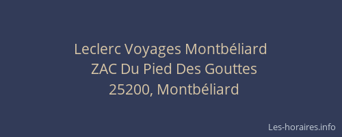 Leclerc Voyages Montbéliard