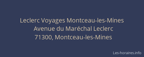 Leclerc Voyages Montceau-les-Mines