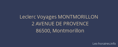 Leclerc Voyages MONTMORILLON