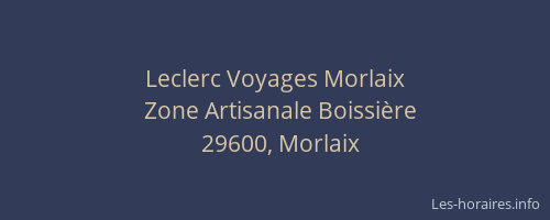 Leclerc Voyages Morlaix