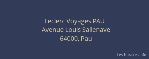 Leclerc Voyages PAU