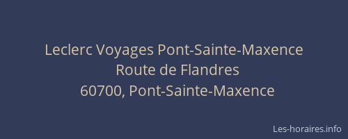 Leclerc Voyages Pont-Sainte-Maxence