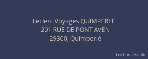 Leclerc Voyages QUIMPERLE