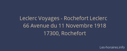 Leclerc Voyages - Rochefort Leclerc
