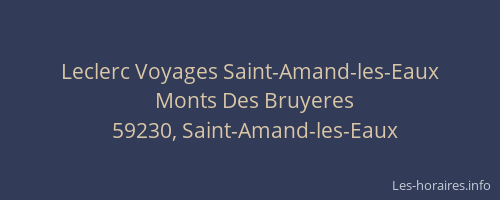 Leclerc Voyages Saint-Amand-les-Eaux