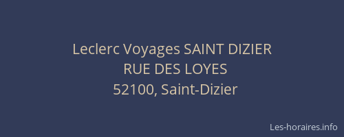 Leclerc Voyages SAINT DIZIER