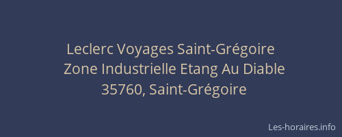 Leclerc Voyages Saint-Grégoire