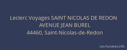 Leclerc Voyages SAINT NICOLAS DE REDON