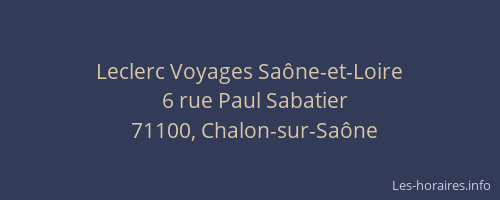 Leclerc Voyages Saône-et-Loire