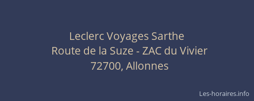 Leclerc Voyages Sarthe