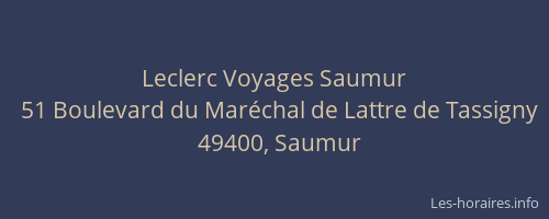 Leclerc Voyages Saumur