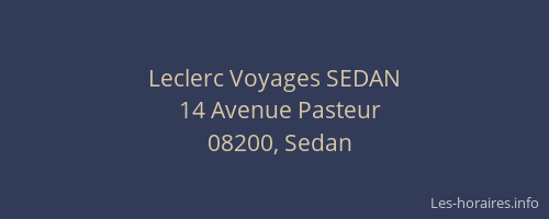 Leclerc Voyages SEDAN