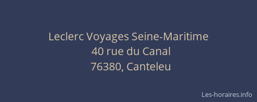 Leclerc Voyages Seine-Maritime