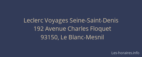 Leclerc Voyages Seine-Saint-Denis