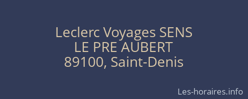 Leclerc Voyages SENS
