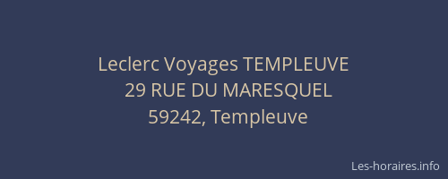 Leclerc Voyages TEMPLEUVE