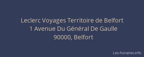 Leclerc Voyages Territoire de Belfort