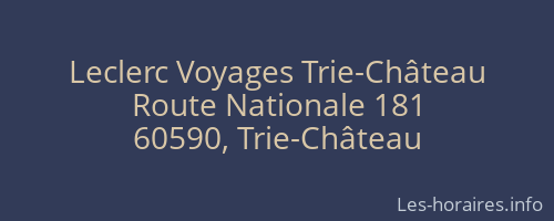 Leclerc Voyages Trie-Château