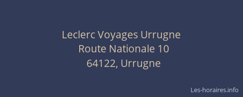 Leclerc Voyages Urrugne