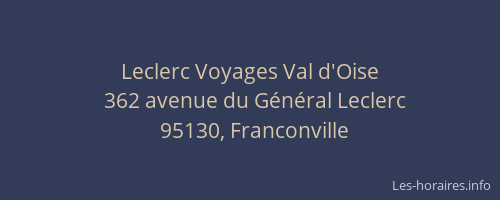 Leclerc Voyages Val d'Oise