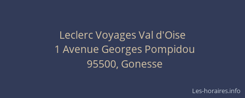 Leclerc Voyages Val d'Oise