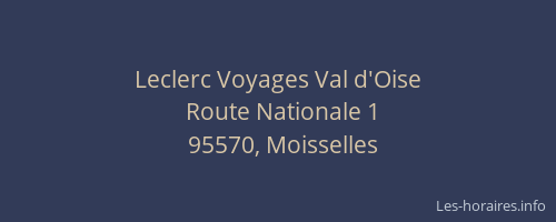 Leclerc Voyages Val d'Oise