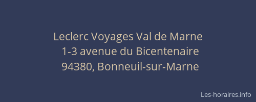 Leclerc Voyages Val de Marne