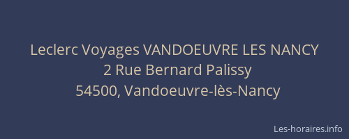 Leclerc Voyages VANDOEUVRE LES NANCY