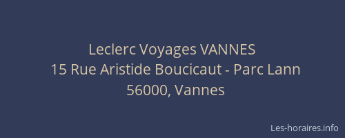Leclerc Voyages VANNES