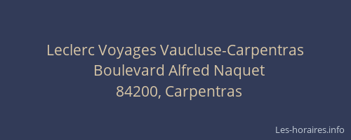 Leclerc Voyages Vaucluse-Carpentras