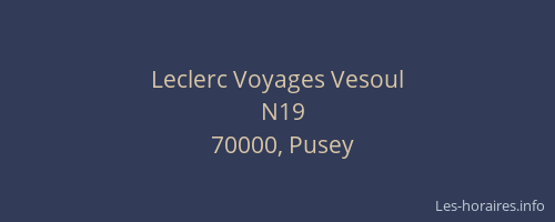 Leclerc Voyages Vesoul