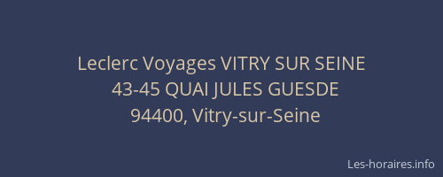 Leclerc Voyages VITRY SUR SEINE
