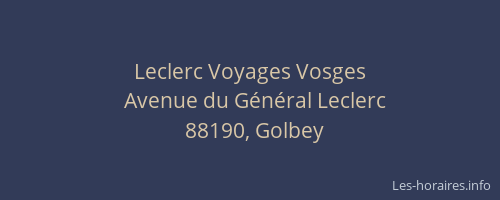Leclerc Voyages Vosges