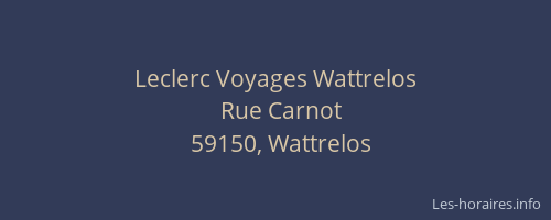 Leclerc Voyages Wattrelos