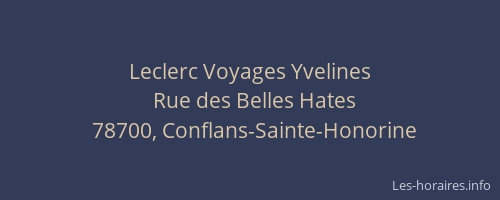 Leclerc Voyages Yvelines
