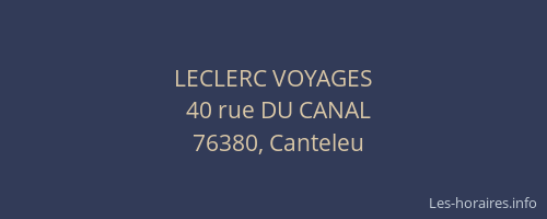 LECLERC VOYAGES