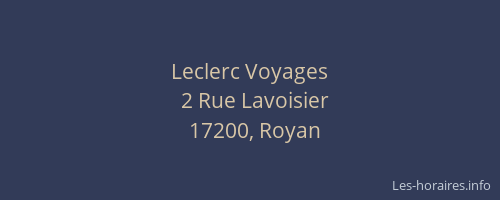 Leclerc Voyages