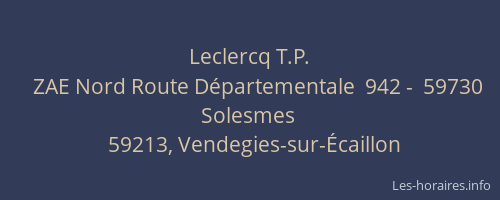 Leclercq T.P.