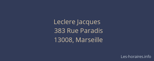 Leclere Jacques
