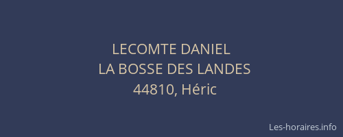 LECOMTE DANIEL