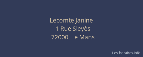 Lecomte Janine