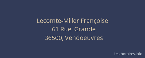Lecomte-Miller Fran&ccedil;oise