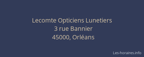 Lecomte Opticiens Lunetiers