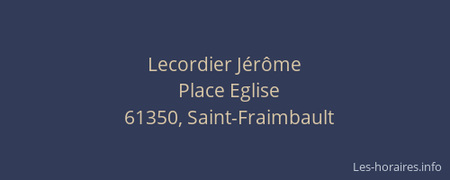 Lecordier Jérôme