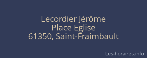 Lecordier Jérôme