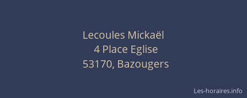 Lecoules Micka&euml;l
