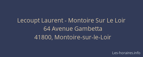 Lecoupt Laurent - Montoire Sur Le Loir