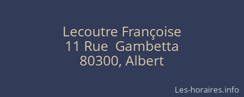 Lecoutre Françoise