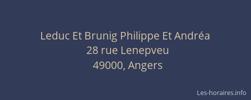 Leduc Et Brunig Philippe Et Andréa