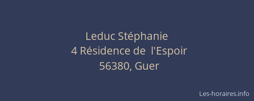 Leduc St&eacute;phanie